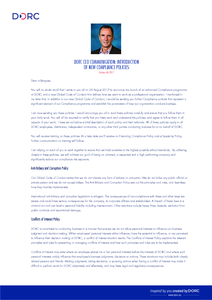 D.O.R.C. CEO Compliance Letter