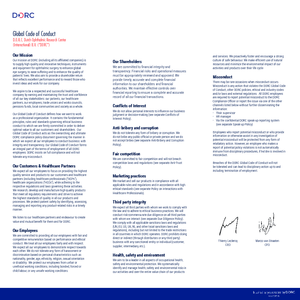 D.O.R.C. Global Code of Conduct 