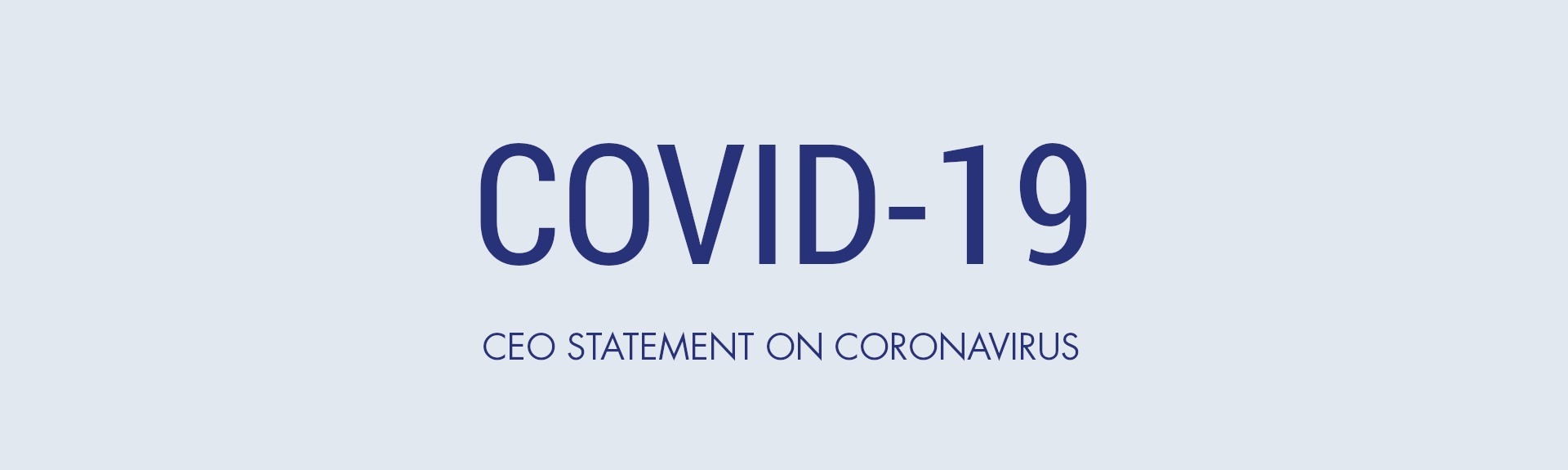 CEO statement on coronavirus