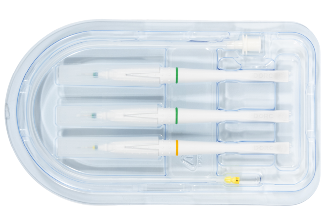 23G/27G Cannula set with 27G high flow infusion line