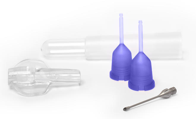 MICS 1.8 mm Disposable phaco set with 45° straight flared needle