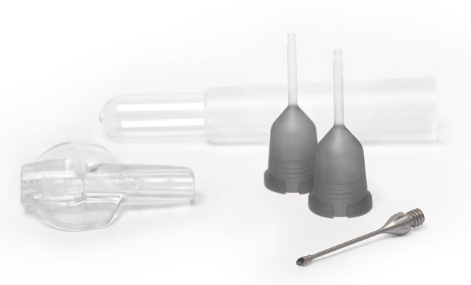 2.4 mm Disposable phaco set with 45° straight flared needle