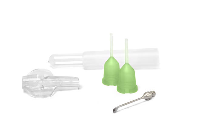 2.8 mm Disposable phaco set with 45° angled flared needle