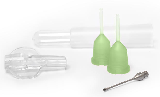2.8 mm Disposable phaco set with 45° straight flared needle