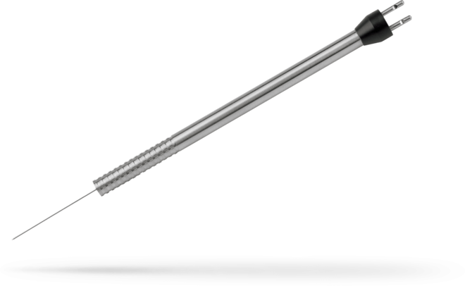 Эндодиатермическая ручка, прямой острый наконечник 27G/0,4 мм
