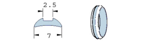 Prodotti per piombaggio sclerale: anello concavo, tipo 277