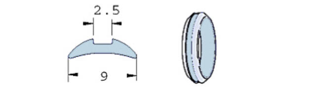 Prodotti per piombaggio sclerale: anello concavo, tipo 279