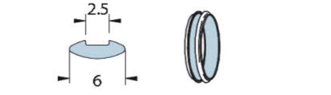 Prodotti per piombaggio sclerale: anello convesso, tipo 286